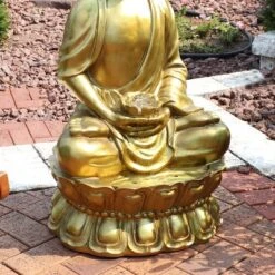 Sunnydaze Decor Sunnydaze 36"H Electric Fiberglass Relaxed Buddha Outdoor Water Fountain With LED Light -Deals Patio Elegance Store GUEST 5778ed0b 0eaf 4875 af4c dacb6a52b8c0