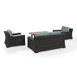 Beaufort 4pc Outdoor Wicker Seating Set - Mist - Crosley -Deals Patio Elegance Store GUEST 57b6b7a5 9acb 4ddd a446 63593ca1faf1