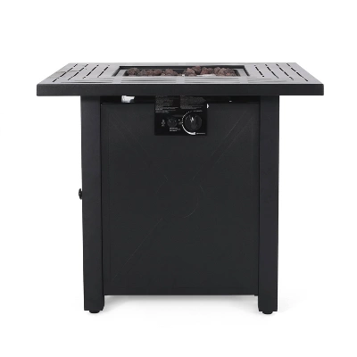 Elwick Outdoor 40000 BTU Iron Square Fire Pit Black - Christopher Knight Home 5 Elwick Outdoor 40000 BTU Iron Square Fire Pit Black - Christopher Knight Home - Image 5