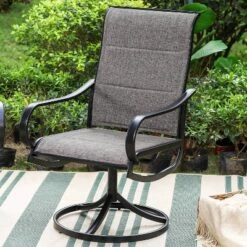 5pc Patio Set With Square Table & Steel 360 Swivel Sling Arm Chairs - Captiva Designs -Deals Patio Elegance Store GUEST 585bdcad a570 4cd0 8b8f a5c075c6d19c