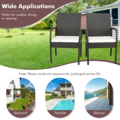 Costway 2PCS Patio PE Wicker Dining Chairs With Soft Zippered Cushion Armchairs Backyard 16 Costway 2PCS Patio PE Wicker Dining Chairs With Soft Zippered Cushion Armchairs Backyard -Deals Patio Elegance Store GUEST 59086587 edd7 4094 ba7b 2a4dcc910fcf
