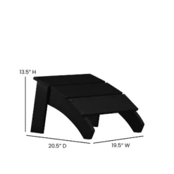 Flash Furniture Sawyer Modern All-Weather Poly Resin Wood Adirondack Ottoman Foot Rest -Deals Patio Elegance Store GUEST 59785952 5e5d 48c7 9477 96f326d04554