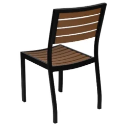 Emma And Oliver 2 Pack Outdoor Faux Teak Side Chair With Poly Slats - Teak Patio Chair -Deals Patio Elegance Store GUEST 59ae201b 82ba 4a67 a53c bf4b3b5fc96f