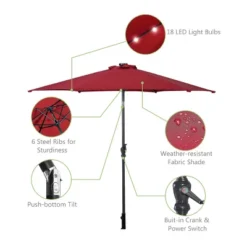 Tangkula 9' Outdoor Patio Umbrella Offset W/LED Light No Base Beige/Burgundy/Tan 9 Tangkula 9' Outdoor Patio Umbrella Offset W/LED Light No Base Beige/Burgundy/Tan -Deals Patio Elegance Store GUEST 59b059a0 6c56 4a59 91cd 1eef3e6b02f3