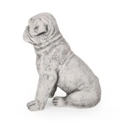 Concrete Adena Outdoor Dog Garden Statue - Antique White - Christopher Knight Home -Deals Patio Elegance Store GUEST 5abf0ea0 9746 4042 8781 2cb75ee9b950