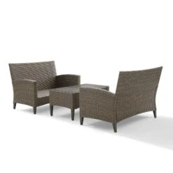 Rockport 3pc Outdoor Wicker Loveseat Seating Set - Crosley 12 Rockport 3pc Outdoor Wicker Loveseat Seating Set - Crosley -Deals Patio Elegance Store GUEST 5ba8e210 2803 465b a14c 468ce9e6f0db