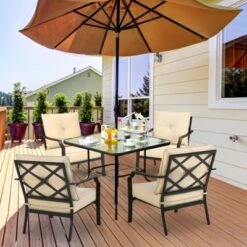 Tangkula Set Of 2 Patio Dining Chairs Outdoor Armchairs W/Padded Cushions For Backyard Garden Balcony -Deals Patio Elegance Store GUEST 5c1e0fda 72a1 4ead bc3a 69c8e9115c52