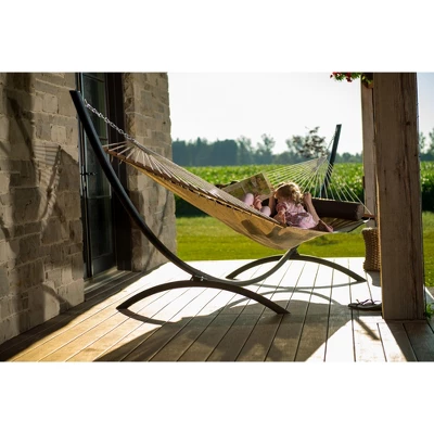 Vivere 15ft Arc Steel Hammock Stand 1 Vivere 15ft Arc Steel Hammock Stand