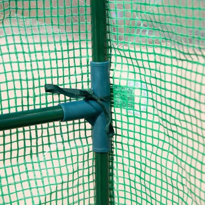 Outsunny 84.25" X 56.25" X 76.75" Walk-in Greenhouse, 3-Tier Shelves, Steel Frame Hot House, Roll-Up Zipper Door For Flowers, Vegetables, Green 4 Outsunny 84.25" X 56.25" X 76.75" Walk-in Greenhouse, 3-Tier Shelves, Steel Frame Hot House, Roll-Up Zipper Door For Flowers, Vegetables, Green - Image 4