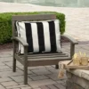 19" X 24" X 8" ProFoam Outdoor Plush Deep Seat Back Cushion Cabana Black - Arden Selections