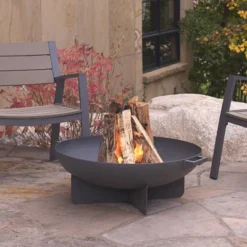 Anson Wood Burning Fire Bowl Gray - Real Flame