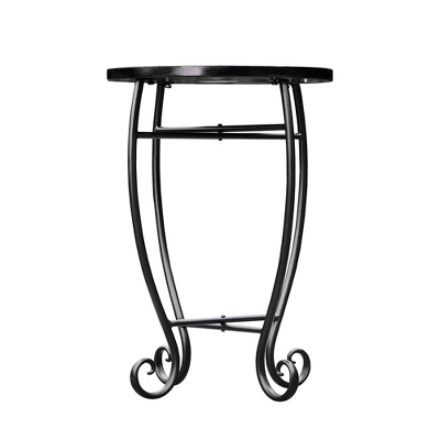 Mosaic Patio Side Table With Iron Legs - Teamson Home 3 Mosaic Patio Side Table With Iron Legs - Teamson Home - Image 3