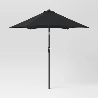 9'x9' Patio Market Umbrella - Black Pole - Room Essentials™ 7 9'x9' Patio Market Umbrella - Black Pole - Room Essentials™ - Image 7