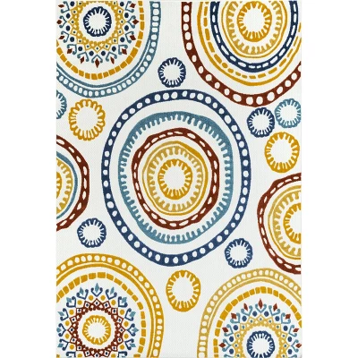 NuLOOM Micki Intricate Circles Indoor/Outdoor Patio Area Rug 9 NuLOOM Micki Intricate Circles Indoor/Outdoor Patio Area Rug - Image 9