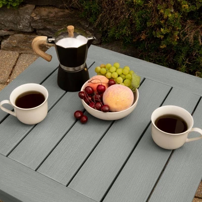 Lehigh 3pc Set With Chairs & Square Side Table - Coastal Teak - Highwood 11 Lehigh 3pc Set With Chairs & Square Side Table - Coastal Teak - Highwood - Image 11