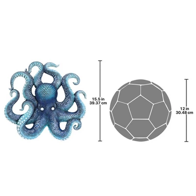 Design Toscano Deadly Blue Octopus Of The Coral Reef Wall Sculpture 3 Design Toscano Deadly Blue Octopus Of The Coral Reef Wall Sculpture - Image 3