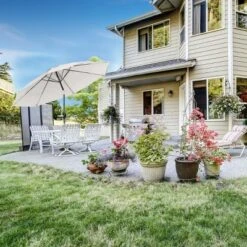 Nature Spring Auto-Tilt Patio Umbrella - 10-Foot, Tan -Deals Patio Elegance Store GUEST 6145a9d7 b9fd 445b 8e51 eba8bf76d066