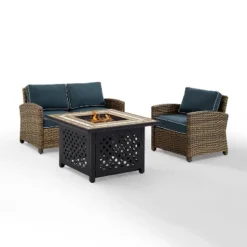 3pc Bradenton Outdoor Steel Fire Pit Set Navy/Weathered Brown - Crosley 14 3pc Bradenton Outdoor Steel Fire Pit Set Navy/Weathered Brown - Crosley -Deals Patio Elegance Store GUEST 616486f4 f910 420a 89a7 472c7dc40aee