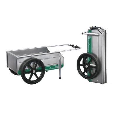 Tipke Manufacturing Company Foldit 2200 Do It All Portable Rust Resisting Aluminum Folding Utility Cart, 330 Lb Capacity, Green Stripe (2 Pack) 3 Tipke Manufacturing Company Foldit 2200 Do It All Portable Rust Resisting Aluminum Folding Utility Cart, 330 Lb Capacity, Green Stripe (2 Pack) - Image 3