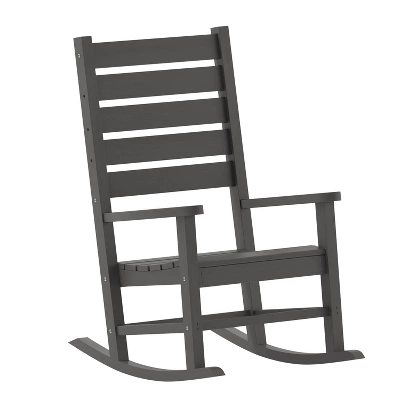 Emma And Oliver Set Of 2 Contemporary Rocking Chairs, All-Weather HDPE Indoor/Outdoor Rockers 11 Emma And Oliver Set Of 2 Contemporary Rocking Chairs, All-Weather HDPE Indoor/Outdoor Rockers - Image 11