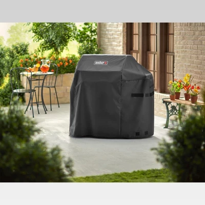 Weber Spirit 300 And Spirit II 300 Series Grill Cover - Black 2 Weber Spirit 300 And Spirit II 300 Series Grill Cover - Black - Image 2