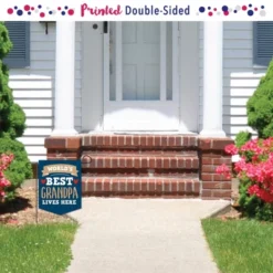 Big Dot Of Happiness Grandpa, Happy Father's Day - Outdoor Home Decorations - Double-Sided We Love Grandfather Garden Flag - 12 X 15.25 Inches