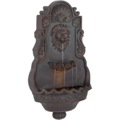John Timberland Lion Head Rustic 2 Tier Outdoor Wall Water Fountain With LED Light 31 1/2" For Yard Garden Patio Home Deck Porch Exterior Balcony -Deals Patio Elegance Store GUEST 6371aa95 1188 47a1 9d41 959ad2277188