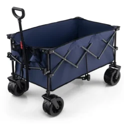 Costway Folding Collapsible Wagon Utility Garden Cart W/ Wide Wheels Adjustable Handle -Deals Patio Elegance Store GUEST 641c38fa 19c9 49e2 8ebe afad1c4a4d92