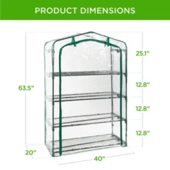Best Choice Products 40in Wide 4-Tier Mini Greenhouse, Portable Indoor Outdoor Arboretum For Yard W/ Steel Shelves -Deals Patio Elegance Store GUEST 643d390f bf3a 4968 ac3d 3e6083d6741c