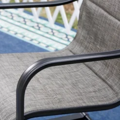 Patio Set With Steel Table With 1.57" Umbrella Hole & Metal Padded Sling C-Spring Arm Chairs - Captiva Designs -Deals Patio Elegance Store GUEST 64645ba4 f3fd 4599 a5a7 bb723156031c