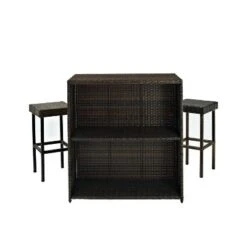 Palm Harbor 3pc Outdoor Wicker Bar Set - Brown - Crosley 18 Palm Harbor 3pc Outdoor Wicker Bar Set - Brown - Crosley -Deals Patio Elegance Store GUEST 64c491ed af3e 4215 8f11 57191ba5674b