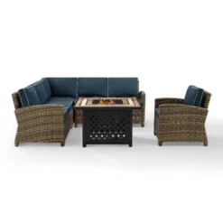 Bradenton 5pc Outdoor Wicker Seating With Fire Table - Crosley -Deals Patio Elegance Store GUEST 64e5f3ea 9833 488a b85e 12731a75bf4a