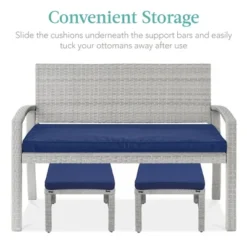 Best Choice Products Set Of 2 Multipurpose Patio Wicker Ottomans W/ Removable Cushions, Steel Frame -Deals Patio Elegance Store GUEST 65588adb 3f0f 4ed9 8b6b b7047038d542