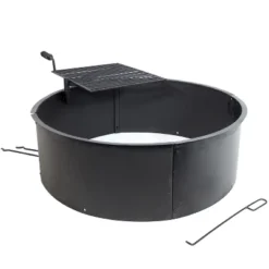 Sunnydaze Decor Sunnydaze Outdoor Heavy-Duty Steel Portable Campfire Ring With Cooking Grate And Fire Poker - 36" - Black -Deals Patio Elegance Store GUEST 662ac3b0 bd4e 424f b606 1f4ae024a6ed