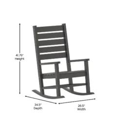 Emma And Oliver Set Of 2 Contemporary Rocking Chairs, All-Weather HDPE Indoor/Outdoor Rockers 19 Emma And Oliver Set Of 2 Contemporary Rocking Chairs, All-Weather HDPE Indoor/Outdoor Rockers -Deals Patio Elegance Store GUEST 66322be6 508a 4e5b be87 2a1ca9a303a1