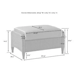 Kiawah Outdoor Wicker Ottoman - Crosley 18 Kiawah Outdoor Wicker Ottoman - Crosley -Deals Patio Elegance Store GUEST 6785b346 f4e4 4cf6 97eb e0243d17b19a