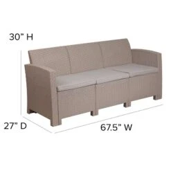 Merrick Lane Outdoor Furniture Resin Sofa Faux Rattan Wicker Pattern Patio 3-Seat Sofa With All-Weather Cushions 22 Merrick Lane Outdoor Furniture Resin Sofa Faux Rattan Wicker Pattern Patio 3-Seat Sofa With All-Weather Cushions -Deals Patio Elegance Store GUEST 67c2e3b0 e7e8 4717 9279 af691c73658e