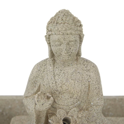 Resin Traditional Buddha Fountain Beige - Olivia & May 4 Resin Traditional Buddha Fountain Beige - Olivia & May - Image 4