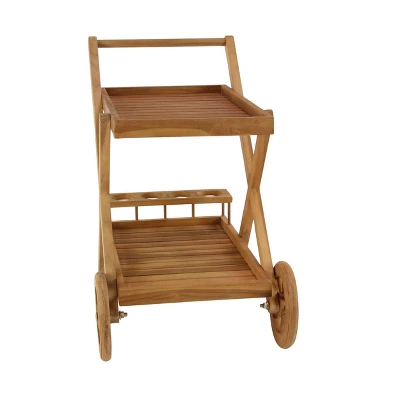 Trolley Patio Outdoor Serving Cart - Olivia & May 1 Trolley Patio Outdoor Serving Cart - Olivia & May