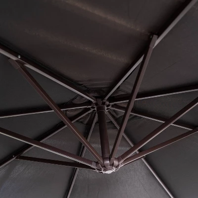 10' X 10' Captiva Cantilever Spa Side Patio Umbrella With Cover Black - Island Umbrella 3 10' X 10' Captiva Cantilever Spa Side Patio Umbrella With Cover Black - Island Umbrella - Image 3