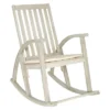 Lugano Wood Patio Rocking Chair - White - Safavieh