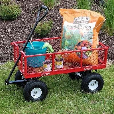 Sunnydaze Decor Sunnydaze Outdoor Lawn And Garden Heavy-Duty Durable Steel Mesh Utility Wagon Cart With Removable Sides 1 Sunnydaze Decor Sunnydaze Outdoor Lawn And Garden Heavy-Duty Durable Steel Mesh Utility Wagon Cart With Removable Sides