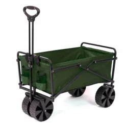 Seina Heavy Duty Steel Collapsible Folding Outdoor Portable Utility Cart Wagon With All Terrain Plastic Wheels And 150 Pound Capacity, Blue/Gray -Deals Patio Elegance Store GUEST 6b7915c1 7c0a 4bba 9486 565ce67cca4f