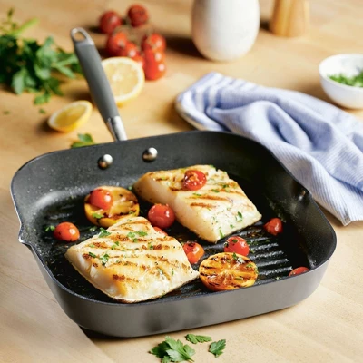 Anolon Advanced Home 11" Deep Square Grill Pan With Pour Spouts Moonstone 6 Anolon Advanced Home 11" Deep Square Grill Pan With Pour Spouts Moonstone - Image 6