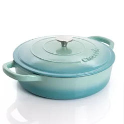Crock-Pot 5 Quart Artisan Enameled Cast Iron Braiser Pan With Self Basting Lid In Blue -Deals Patio Elegance Store GUEST 6d0a922d c036 49ac a85b e3baf914ac4c