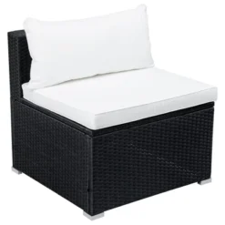 9pc Wicker Patio Seating Set With Cushions - Black/Beige - GODEER -Deals Patio Elegance Store GUEST 6d12e7cf 2851 4e19 82e3 eeec3817add2 1