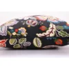 25" Outdoor/Indoor Floor Pillow Telfair Midnight Black - Pillow Perfect