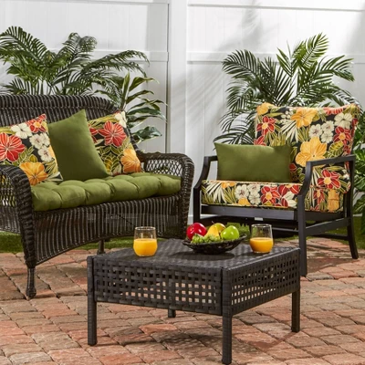 Set Of 2 Aloha Black Floral Outdoor Square Throw Pillows - Kensington Garden 3 Set Of 2 Aloha Black Floral Outdoor Square Throw Pillows - Kensington Garden - Image 3