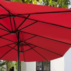 Tangkula 15 Ft Outdoor Patio Umbrella Double-Sided Shade Offset Wine Red -Deals Patio Elegance Store GUEST 6e436b10 e851 4b81 b3c8 9981a2239632