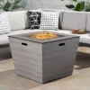 Langton Square 30" Light Weight Concrete Gas Fire Pit - Dark Gray